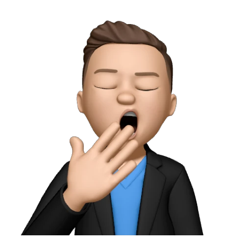 Yawning memoji